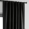 thumbnail image 4 of Exclusive Fabrics  Vintage Thermal Cross Linen Weave Blackout Curtains (1 Panel) Black 50 X 84 84 Inches, 4 of 5