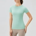 thumbnail image 5 of Patlollav Womens Exercises Breathable Running Yoga Sports Round-Neck Short Sleeve Blouse, 5 of 6