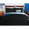 your zone reversible comforter cover & sham set, half-tone/rich black
