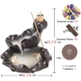 thumbnail image 2 of Kingsglen Ceramics Waterfall Incense Burner, Backflow Incense Burner,Incense Burner Holder, Koi Fish Incense Burner, Incense Burner,Incense Seat with 50 Backflow Incense Cones+30 Incense Sticks, 2 of 6