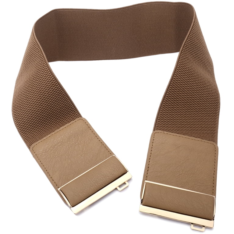 Women\'s Wide Stretchy Belt 3 Inch khaki Women Wide Stretch Khaki Belt Sz 4x31inches Large | eBay main image 3