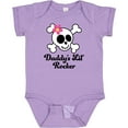thumbnail image 3 of Inktastic Daddy's Little Rocker Skull Girls Baby Bodysuit, 3 of 5