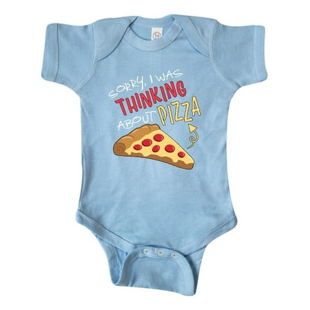 

Inktastic Sorry I Was Thinking About Pizza Gift Baby Boy or Baby Girl Bodysuit