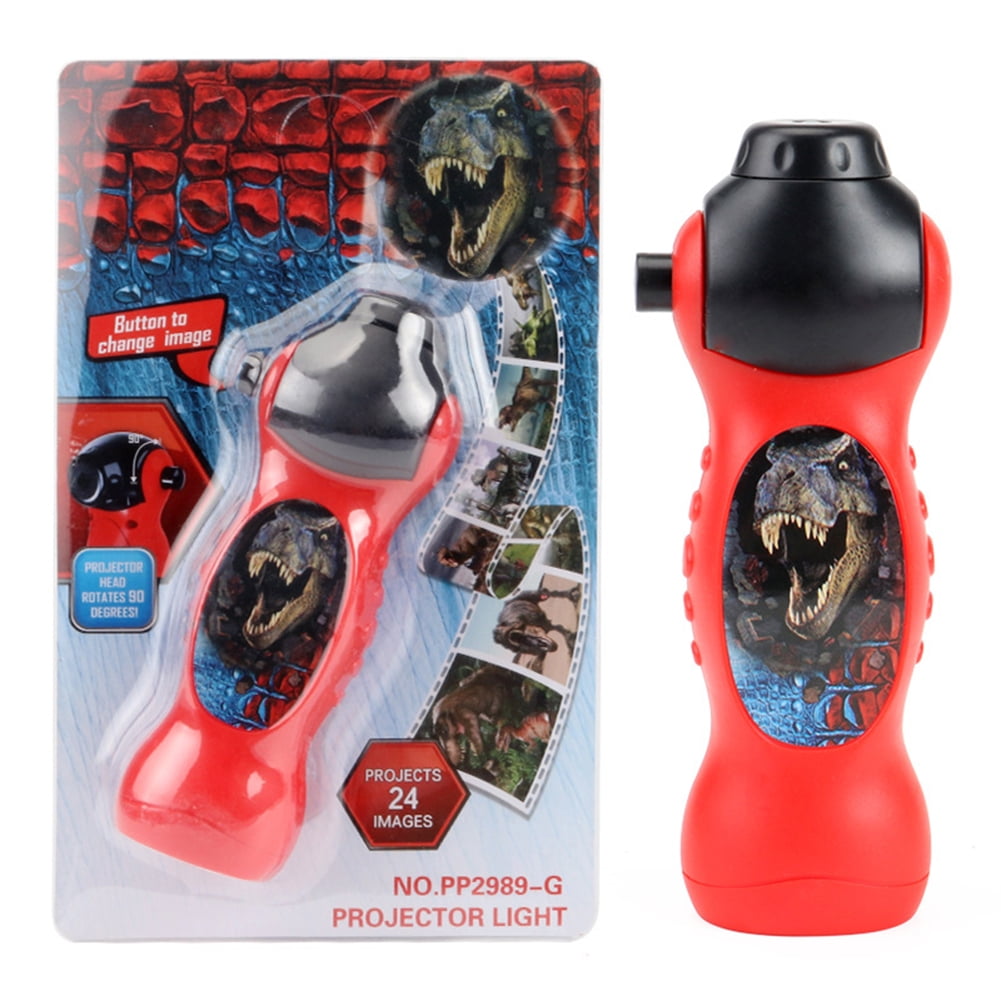 Dinosaur Pattern Torch Projector Flashlight Kids Bedtime Storys Educational Toy 