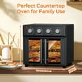 thumbnail image 6 of 27.5QT Black Air Fryer Oven – 3-Layer Simultaneous Baking, 7 Presets, Double-Door Design for Family Meals, 6 of 8