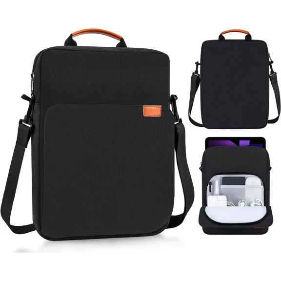 9-11 Inch Tablet Shoulder Bag Carrying Case for 11" iPad Pro M4/ iPad Air 11" M3 M2 2025 2024, iPad A16 11" 2025, New Amazon Fire Max 11/10.1" Fire HD 10 Plus, Vertical Laptop Sleeve Handbag