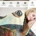 thumbnail image 3 of COMIO Sea Turtle Blanket Super Soft Cozy Ocean Sea Turtle Seashell Starfish Throw Blanket Warm Fuzzy Plush Sea Turtle Decor Bedding Blanket Gifts for Women Men, 3 of 6