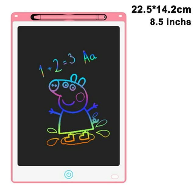 Tablette d'Écriture LCD 8,5/10 Pouces avec Planche à Dessin Colorée pour Enfants.