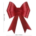 thumbnail image 3 of Red Sequin Christmas Bow, Large Metallic Glitter Decoration in 4 Sizes for Wreath, Tree, Garland, Door, Gift Box and Holiday Decor, 3 of 6