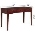 thumbnail image 6 of eHemco Solid Wood Library/Home office Writing Desk with 3 Drawers, Cherry, 6 of 6
