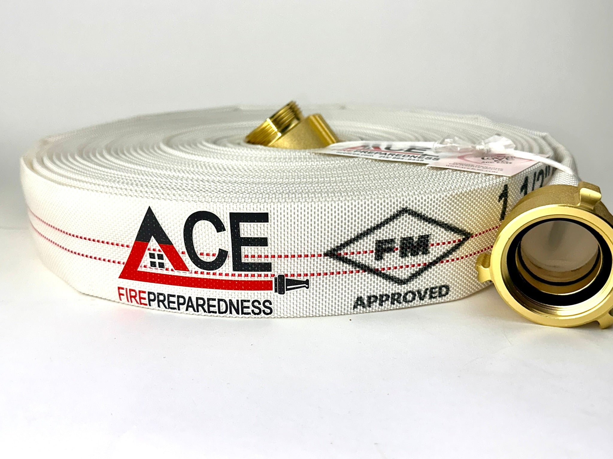 FM Approved 75 ft. Fire Hose with Anodized Aluminum Couplings in