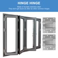 thumbnail image 3 of OUNONA 1Par Bisagras Dobles Para Puertas Exteriores Inoxidable Plateadas, 3 of 6