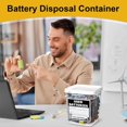 thumbnail image 3 of YILOSF-Battery Disposal Container Battery Recycling Container 1.32 Gallons Capacity Dry Cell Storage Recycling Bin with Label (White,Square), 3 of 4