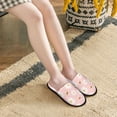 thumbnail image 5 of House Slippers for Women Men - daisy flower bee cartoons pink Lightweight House Shoes Fuzzy Slippers, Soft Slip-On Cozy House Slippers for Woman Indoor Outdoor, 5 of 7