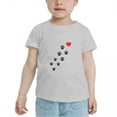 thumbnail image 2 of Dog Paw And Love Funny Toddler T-Shirts for Boys Girls (Gray, 2T), 2 of 5
