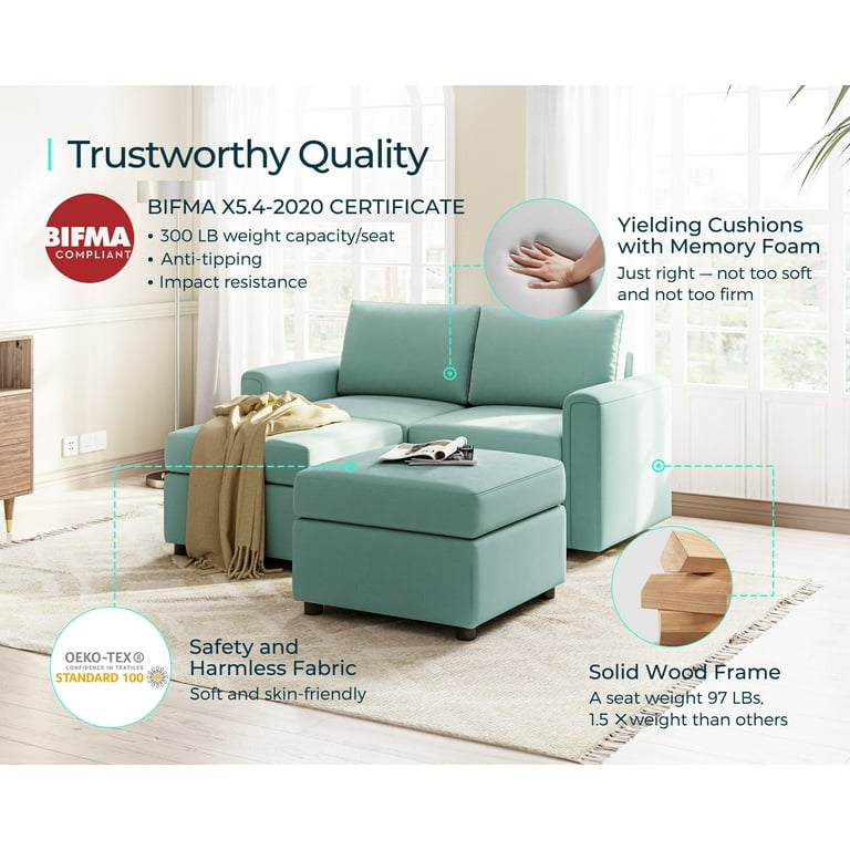 LINSY HOME Modular Couches and Sofas Sectional with Storage