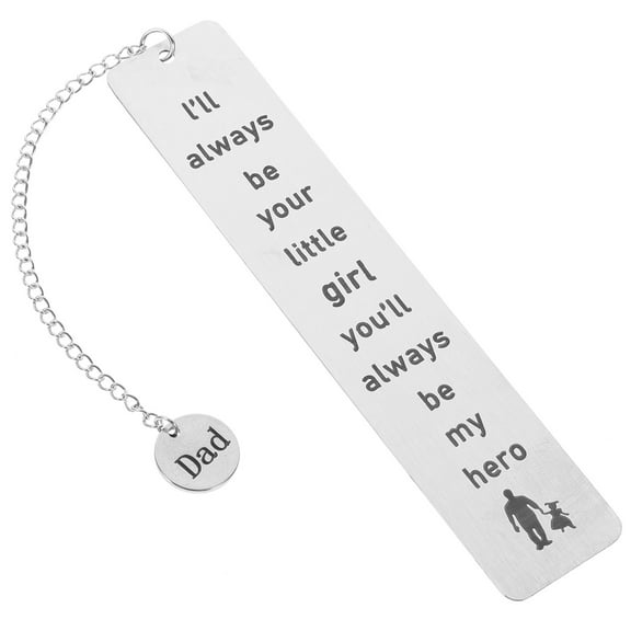 HEMOTON Stainless Steel Bookmark Decorative Book Marker Unique Metal Bookmark Father's Day Bookmark Gift