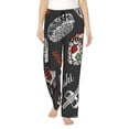 thumbnail image 2 of Lsque Japanese Sushi Hashi Print Women's Pajama Pants, Lounge Pant - Comfortable Home Wear,Elastic Waistband, Stylish Design-Large, 2 of 9