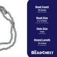 thumbnail image 4 of The Bead Chest Natural 5mm Wooden Beads in Grey for Jewelry Making – Round Loose Wood Spacer Beads I Approximately 90 Beads, 4 of 4