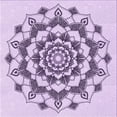 thumbnail image 1 of Ahgly Company Machine Washable Indoor Square Transitional Purple Flower Purple Area Rugs, 7' Square, 1 of 7