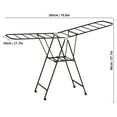 thumbnail image 4 of Ludlz 71" Heavy-Duty Clothes Drying Rack - 3-Tier Foldable Gullwing Design with Wheels, 4 of 7