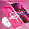 thumbnail image 4 of Magnetic for iPhone 13 Pro Case, iPhone 13 Pro Phone Case, [Compatible with Magsafe] Slim Fit Shockproof Translucent Women Men Girls Boys Protective Case for iPhone 13 Pro 6.1 Inch, Hot Pink, 4 of 16