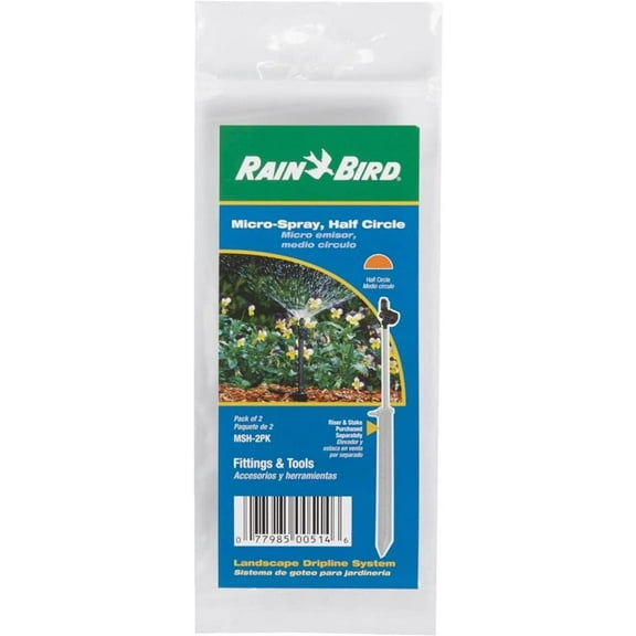 Rain Bird Micro Spray Emitter - Adjustable Flow Drip Irrigation - 2 Pack
