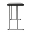 thumbnail image 6 of Emma + Oliver 6-Foot Rectangular Black Plastic Folding Table with Locking Legs for Training or Seminars, 6 of 11