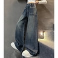 thumbnail image 6 of Girls Jeans Baggy Pants Wide Leg/Flare Denim Ripped Teen Clothes Tween Outfits Casual Straight Leg Jeans Kids 6-14Y Children's Fashion Back to School(Color:Blue,Size:10-11 Years), 6 of 9