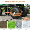 thumbnail image 5 of 1200 LBS Heavy Duty Poly Dump Cart, 10" No-Flat Tires, 180° Rotating Handle & Quick-Release for Garden Landscaping, 5 of 6