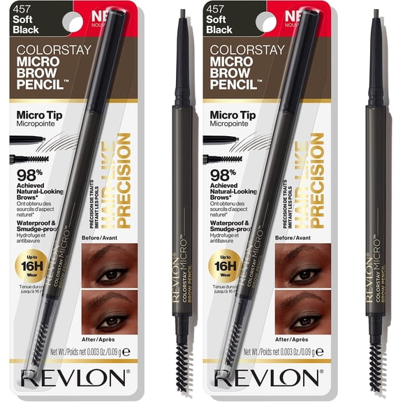 Lápiz de cejas Revlon ColorStay 457 Soft Black Waterproof