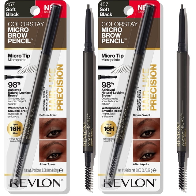 Lápiz de cejas Revlon ColorStay 457 Soft Black Waterproof