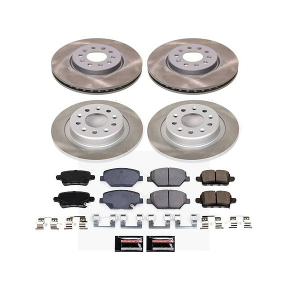 Front and Rear Brake Pad and Rotor Kit - Compatible with 2018 - 2021 Chevy Equinox 2019 2020