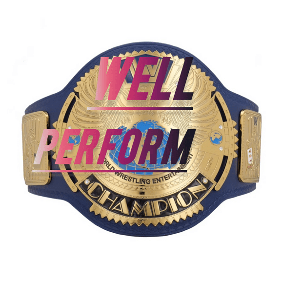 Blue Big Eagle Championship Wrestling Title Belt Replica, World Heavyweight Championship Belt - Adult Size Adjustable Strap - 52 Inches