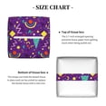 thumbnail image 5 of Lsque Retro 80s Style Printed Tissue Box Cover Holder, Facial Paper Organizer Dispenser,Square with Bottom Belt, PVC Leather Decorative Organizer, 5 of 8