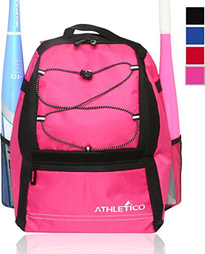 Baseball Bag Youth Softball Bat Equipment Backpack Boys Girls Kids 4 Colors 