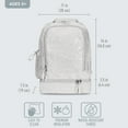 thumbnail image 5 of Bentgo® Kids 2-in-1 Backpack & Insulated Lunch Bag - Glitter Designed 16” Backpack for School & Travel - , Durable, Water Resistant, Padded, & Large Compartments (Glitter Edition - Silver), 5 of 6