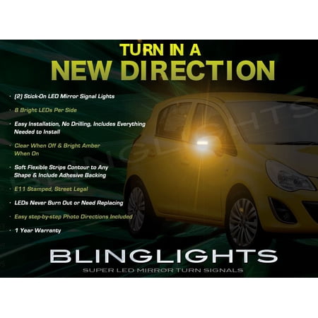 For Vauxhall Corsa LED Side Mirrors Turnsignals Accents Lights Mirror Turn Signals Lamps Signalers