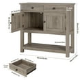 Homfa Modern Farmhouse Console Table, Rustic Entryway Furniture with 2 Storage Drawers, Wood