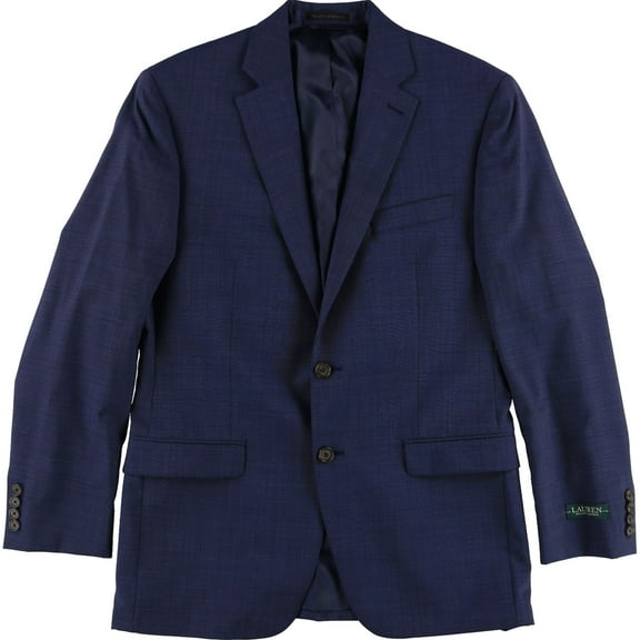Ralph Lauren Mens Ultraflex Two Button Blazer Jacket, Blue, 42 Regular