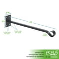 thumbnail image 2 of Achla Designs B-106-2 Lodge Straight Bracket, Black - Pack of 2, 2 of 2