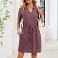 thumbnail image 2 of CIENVNSTG Women's Casual Dresses A-Line Classic Breathable Holiday Dress Lightweight Versatile Party Dress, 2 of 6