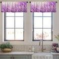 thumbnail image 3 of LALILO Kitchen Curtain Valance Lavender Field Sunlight Rod Pocket Window Curtain 52"x 18" Set of 2, 3 of 5