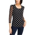 thumbnail image 1 of Blusa de manga transparente con lunares I-N-C para mujer Dorydot S, 1 of 1