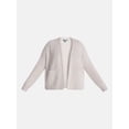 thumbnail image 2 of Terra & Sky Women’s Plus Ribbed Knit Open Front Cardigan with Long Sleeves, Midweight, Sizes 0X-5X, 2 of 2