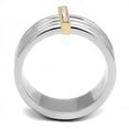 thumbnail image 2 of Two-Tone IP Rose Gold Stainless Steel Ring with Top Grade Crystal in Clear for Women Clear Stone Color Style TK3176 Size 8, 2 of 3