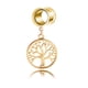 thumbnail image 2 of Exquisita joyería de perforación de expansión de pendiente con colgante de árbol de moda (oro / 20 mm), 2 of 7