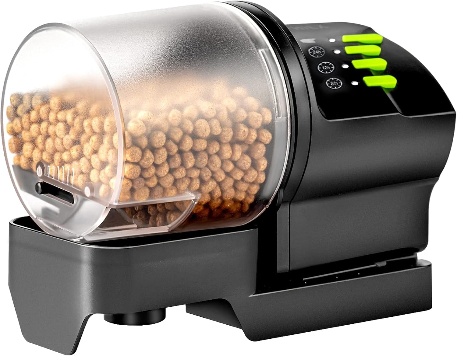 FrostHike Distributeur Automatique de Nourriture pour Poisson, Mangeoire de Vacances Alimentée par Pile et USB pour Aquarium et Bac à Tortues avec Anneau d'Alimentation