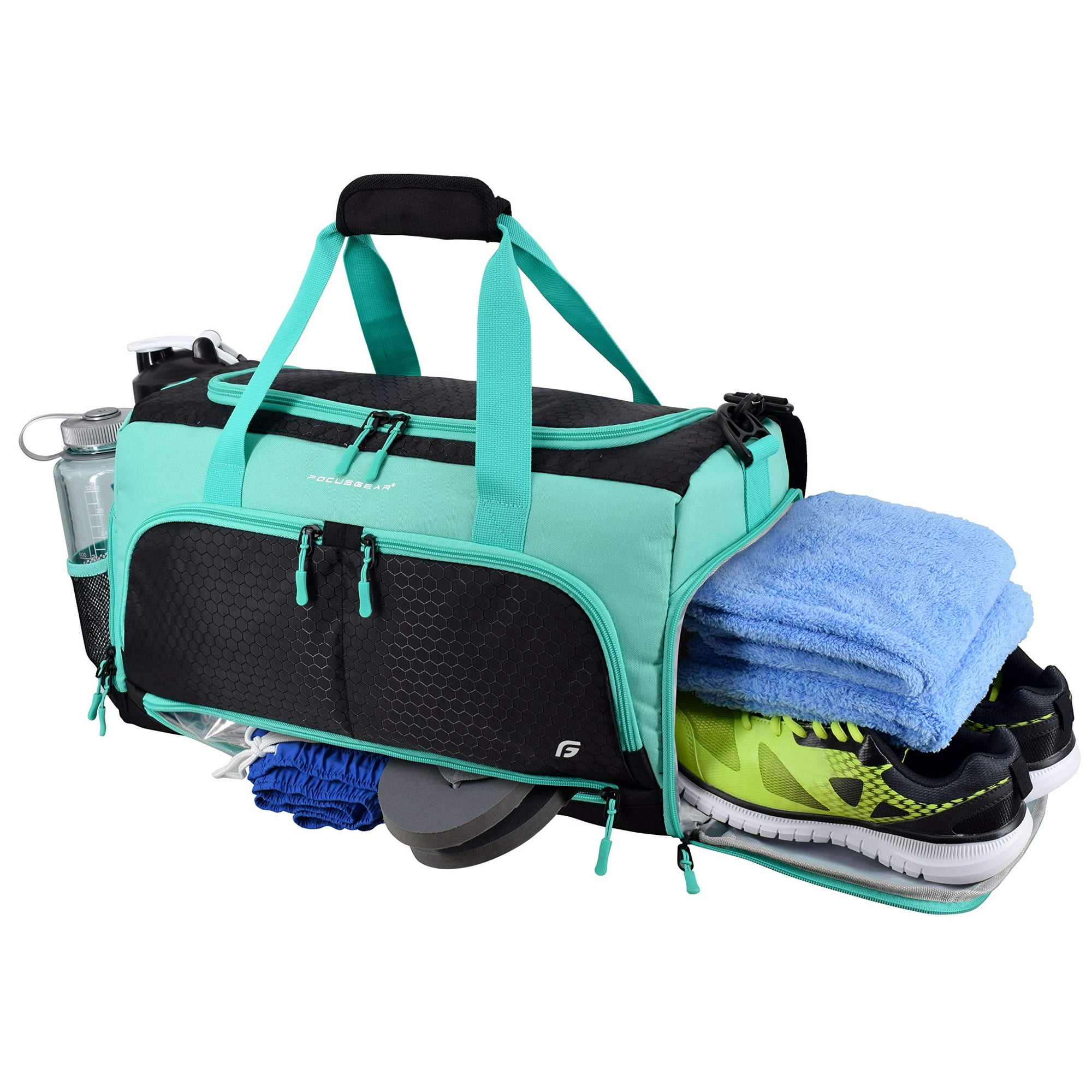 Ultimate Gym Bag 2.0 The Durable Crowdsource Designed Duffel Bag with 10 Optimal Compartments Including Water Resistant Pouch Teal Medium 20 Walmart