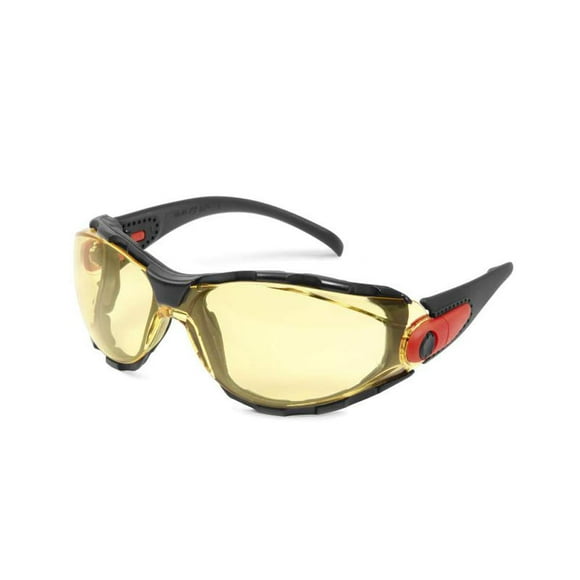 Elvex Go-Specs Safety Glasses-Black Foam Lined Frame-Amber Anti-Fog Lens (Bundle of 3) - GG-40A-AF